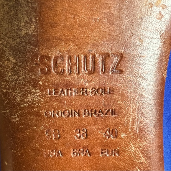 SCHUTZ Periwinkle Blue Studded Ballet Leather M Flats Size US 9 - Picture 11 of 11